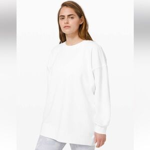 Lullulemon White Oversized Sweatshirt